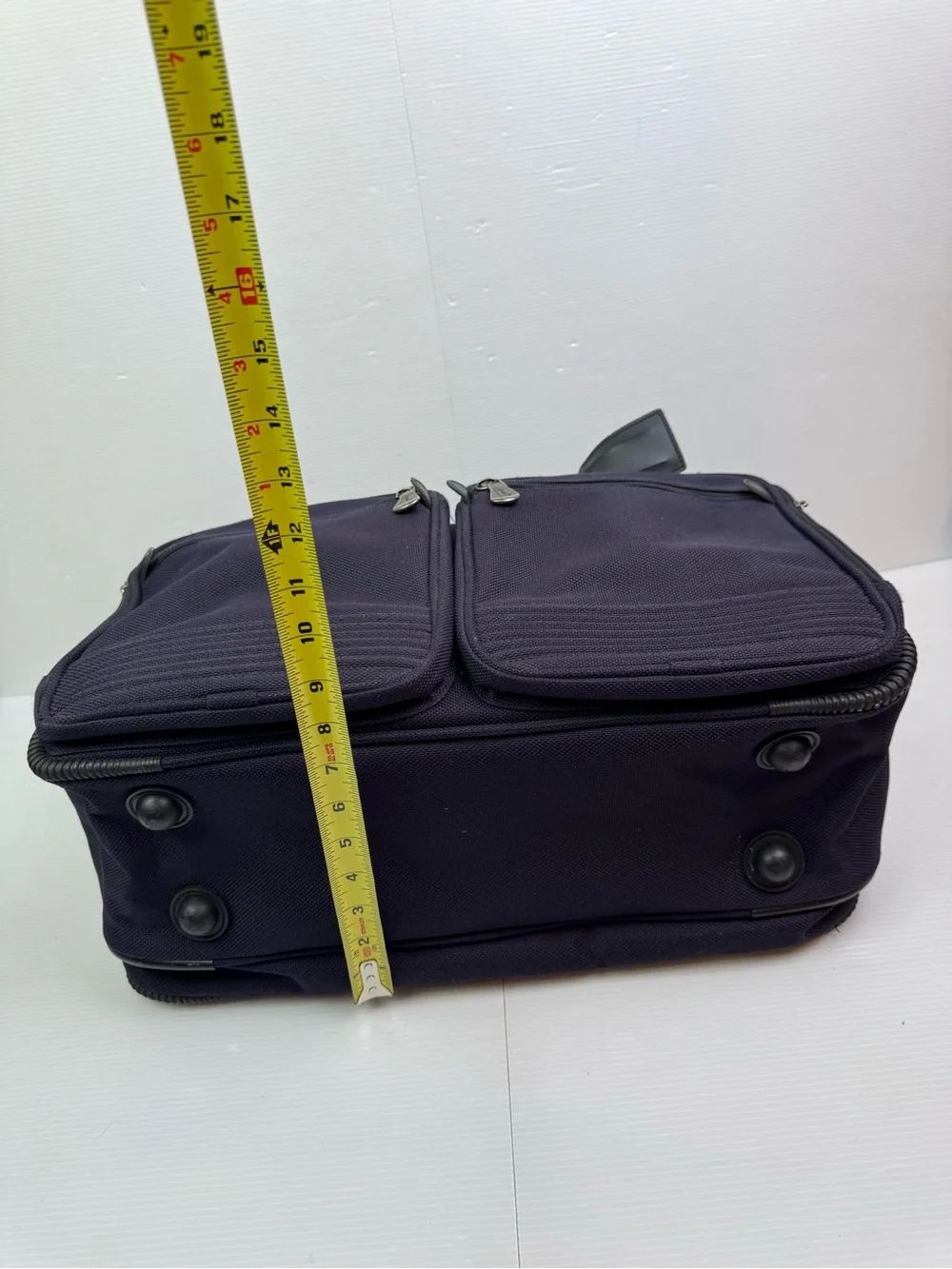 VTG Cayman By Ricardo Beverly Hills Blue Canvas Carry-on  Travel Luggage Handbag